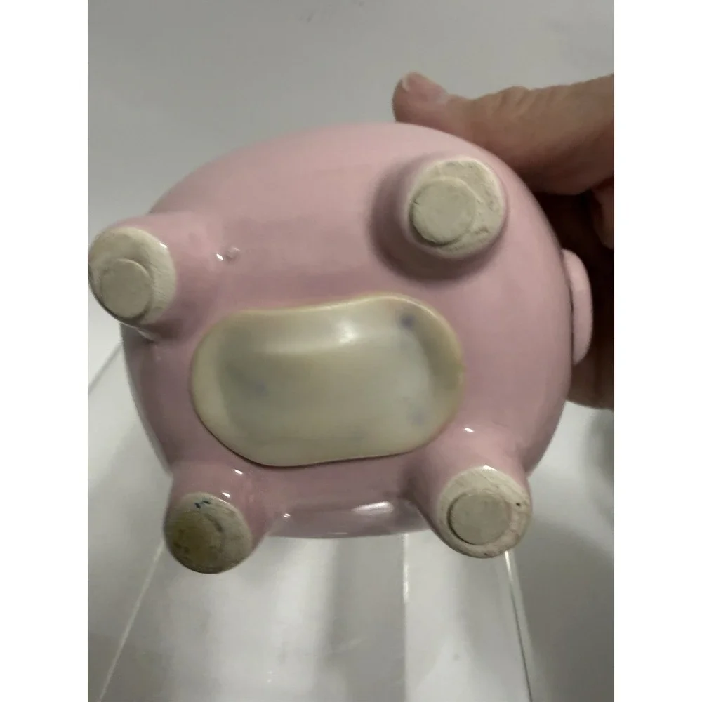 Cute Pink‎ Ceramic Piggy Bank Small Coin Bank Classic Pig Money Box